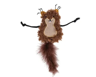Vadigran Pluche Tiggy Eekhoorn Kattenspeelgoed - Bruin