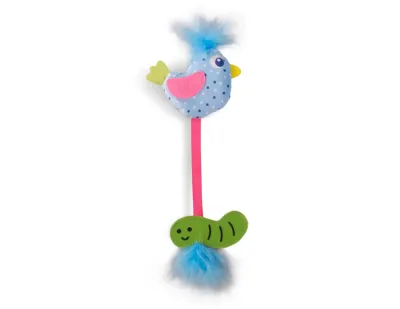 Vadigran Bowi Vogel met Worm Kattenspeelgoed