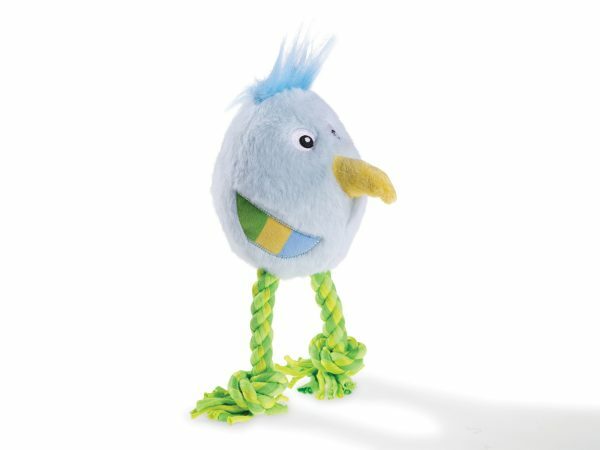 Speelgoed hond mini pluche vogel 18cm