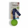 Speelgoed hond TPR bal met touw Green Apple 6,3cm
