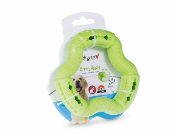 Speelgoed hond TPR ring Green Apple 12cm