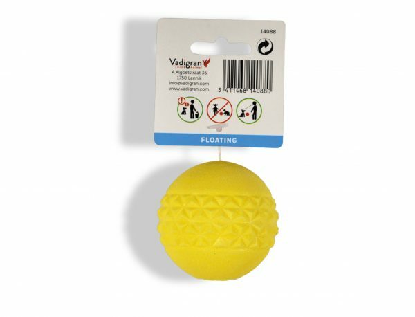 Speelgoed hond TPR bal Yellow Vanilla 6,4cm