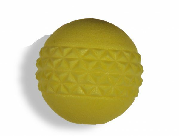 Speelgoed hond TPR bal Yellow Vanilla 6,4cm