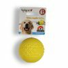 Speelgoed hond TPR bal Yellow Vanilla 6,4cm