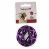 Speelgoed hond rubber holle bal paars Ø7cm