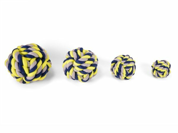 Katoenen bal blauw-geel 50g Ø5,5cm