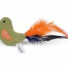 Speelgoed kat Fancy Vogel groen 18cm