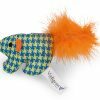 Speelgoed kat Fancy groen geruit 12cm