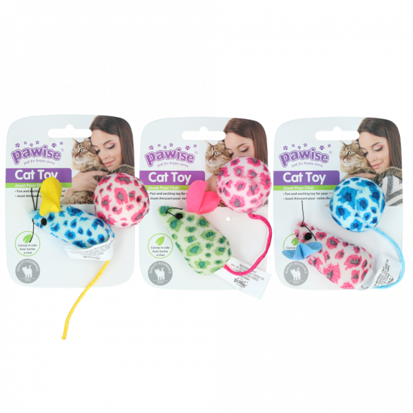 Pawise Cat Toy - Mice & Ball