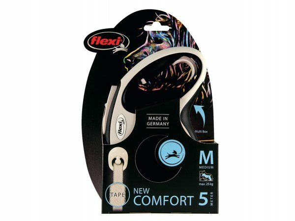 Flexi New Comfort M (riem 5m) zwart