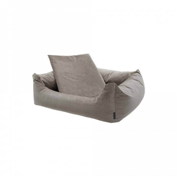 Madison Velours Dog Bed Taupe S