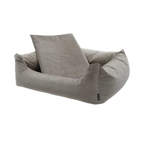 Madison Velours Dog Bed Taupe S