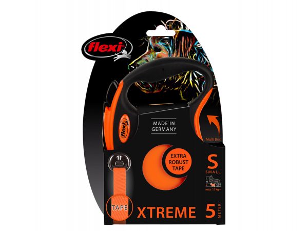 Flexi Xtreme S (riem 5m) oranje