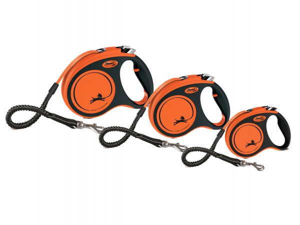 Flexi Xtreme L (riem 5m) oranje