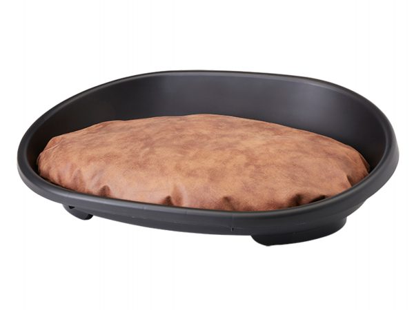 Kussen Snooze lederbruin 88x59cm XL