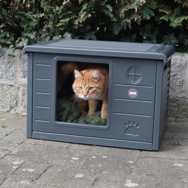 Kattenhuis Villa de Luxe Grijs voor binnen en buiten.