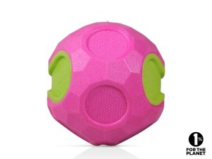 Speelgoed hond TPR bal roze 9cm